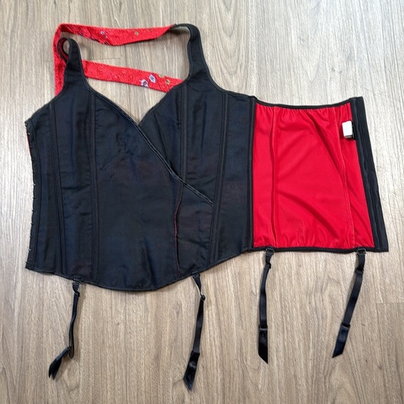 Frederick’s Of Hollywood Elegant Japan’s Red Floral Women's Top Corset Size 34 - Picture 8 of 11